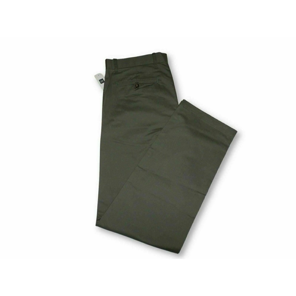 GAP KHAKI CHINO PANTS MENS CLASSIC STRAIGHT FIT SIZE 34X34 GREY COLOR NEW NWT